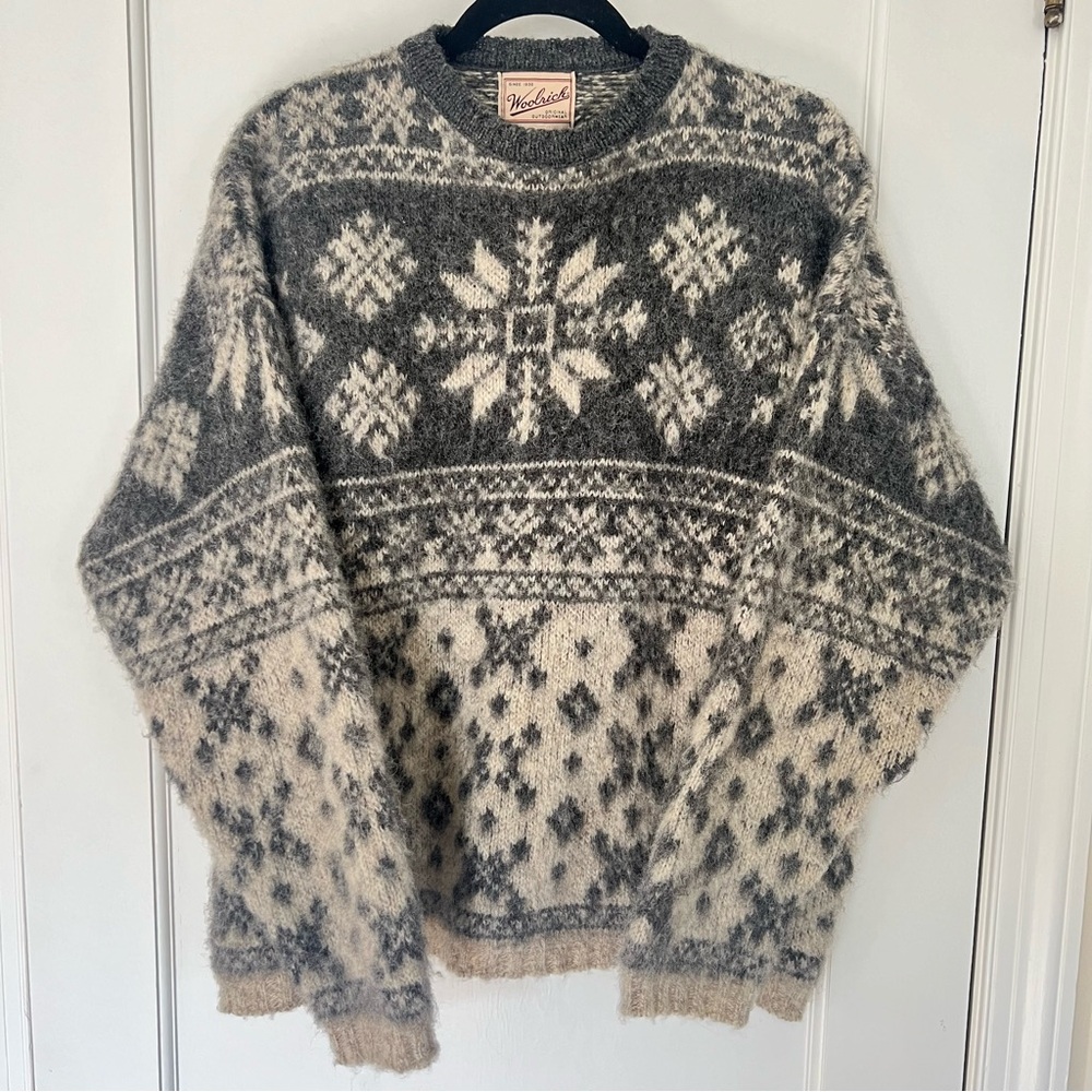 Vintage Woolrich Snowflake Nordic Wool Sweater